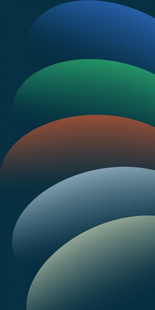 Image circle, smartphone, painting, teal, abstract art