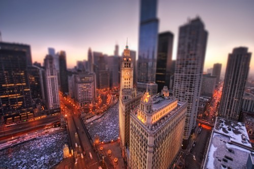 Image city skyline during night time