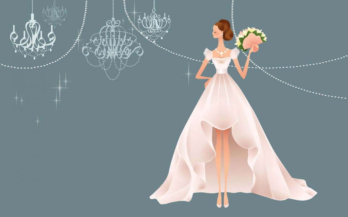 Invitation de Mariage, Robe de Mariée, Illustration, Robe, Mode. Wallpaper in 1920x1200 Resolution