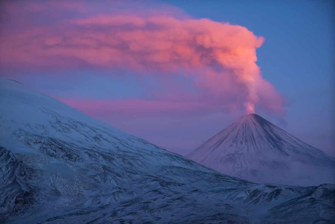 行克柳切夫火山, 成层, 熔岩圆顶, 火山的地貌, 屏蔽火山 壁纸 3543x2364 允许