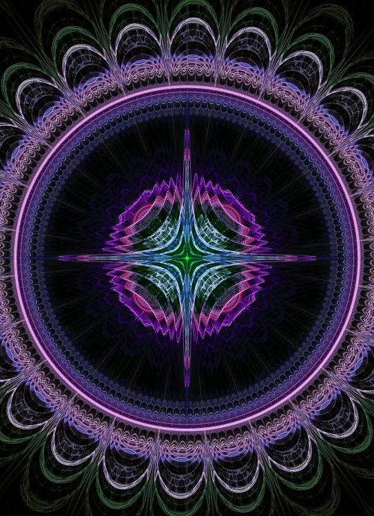 分形技术, 分形, 对称, 紫色的, 迷幻术 壁纸 1450x2000 允许
