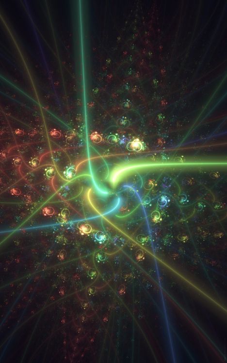 Rayas de Luz Verde y Roja. Wallpaper in 1600x2560 Resolution