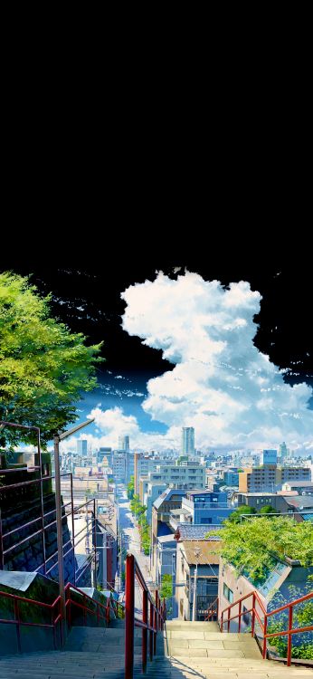 Anime-Orte, Sixtinische Fibel, Anime, Kunst, Cloud. Wallpaper in 1440x3120 Resolution
