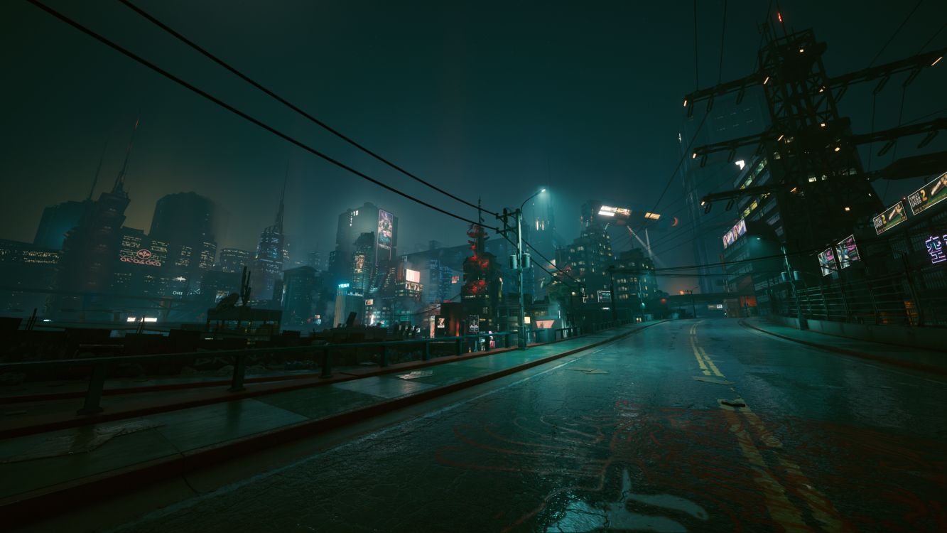 Cyberpunk, Cyberpunk 2077, Cyberpunk 2020, Stadtlandschaften, Stadtgebiet. Wallpaper in 2560x1440 Resolution
