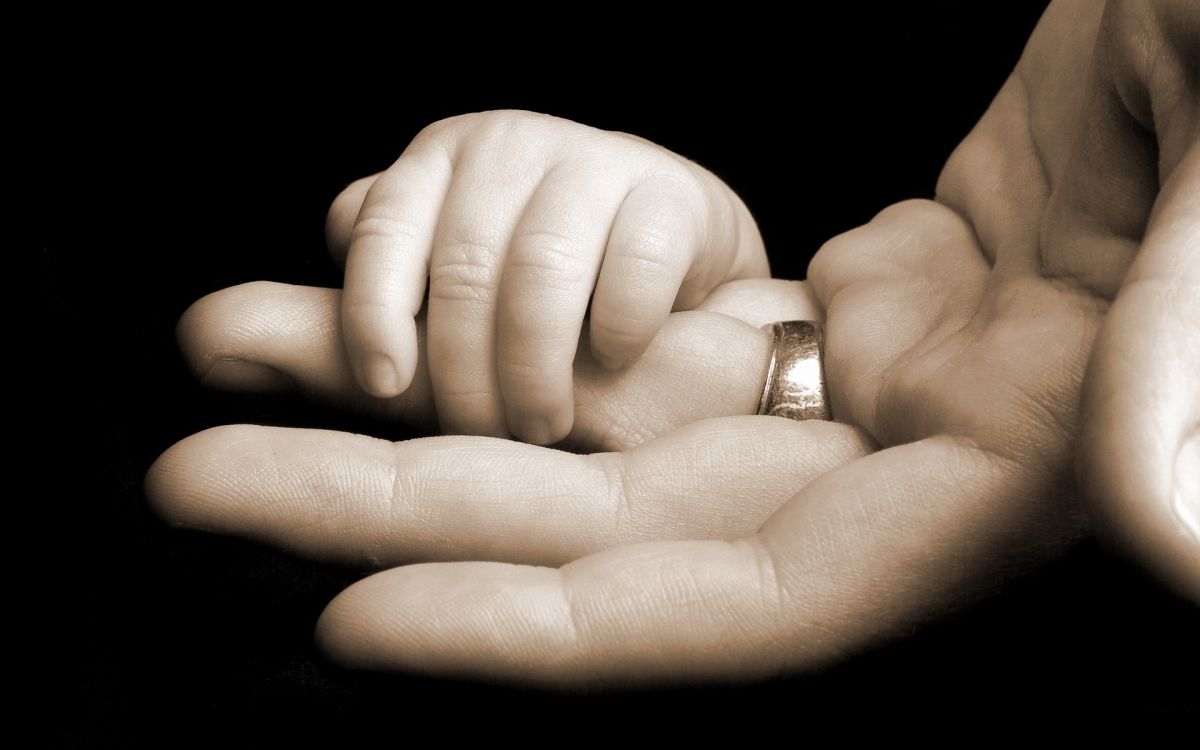 infant, family, finger, nail, macro photography