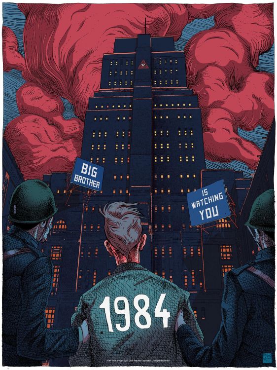 olivier bonhomme 1984, nineteen eighty-four, poster, illustration, Film poster