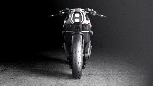 Image black and gray motorcycle toy