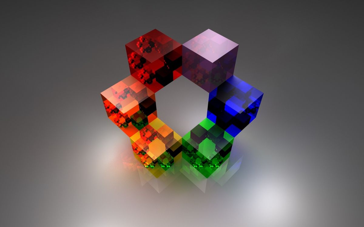 立方体, 塑料, 分形技术, 形状 壁纸 1920x1200 允许