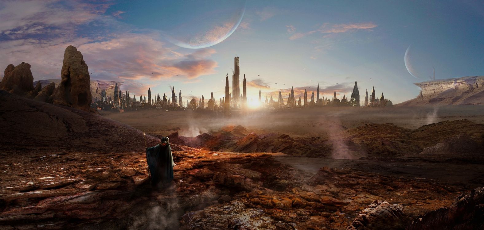 Gente de Pie en la Orilla Del Mar Cerca de Los Edificios de la Ciudad Durante el Día. Wallpaper in 2270x1080 Resolution