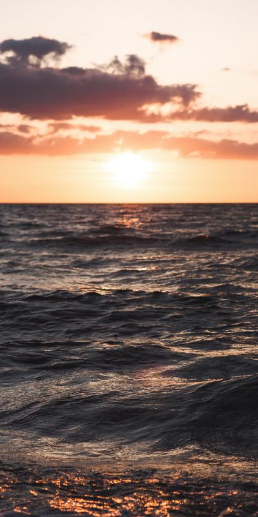 Meer, Nemark, Sonnenuntergang, Strand, Cloud. Wallpaper in 1600x3200 Resolution