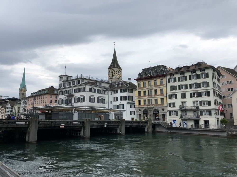 along the river, water, waterway, channel, city