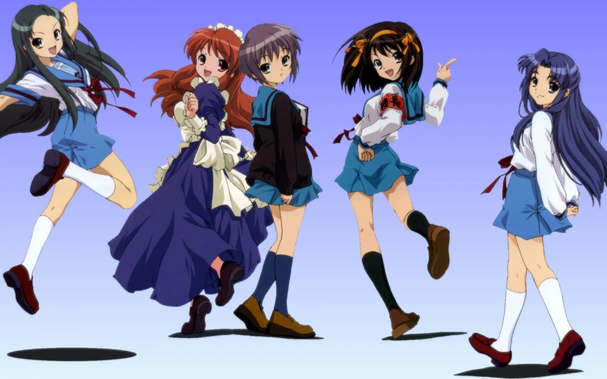 Personnage D'anime 2 Filles en Uniforme Scolaire. Wallpaper in 1920x1200 Resolution