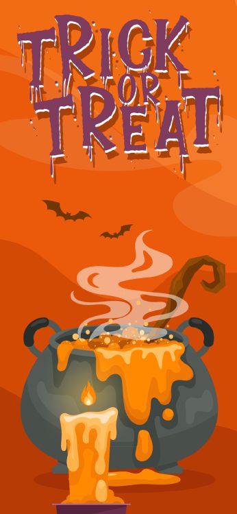 Halloween, Orange, Poster, Einladung, Design. Wallpaper in 1080x2340 Resolution