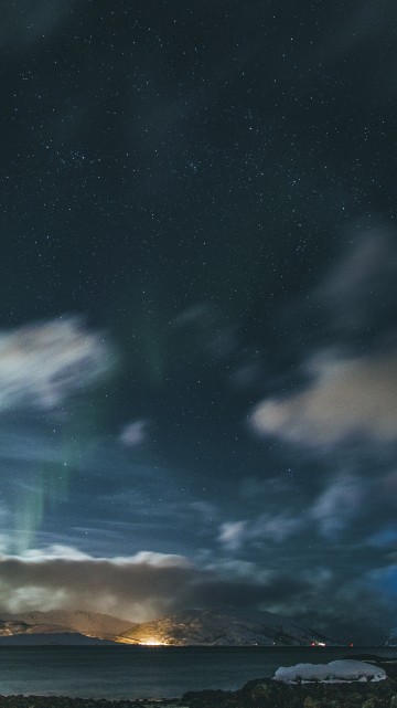 Image cloud, atmosphere, night, horizon, sea