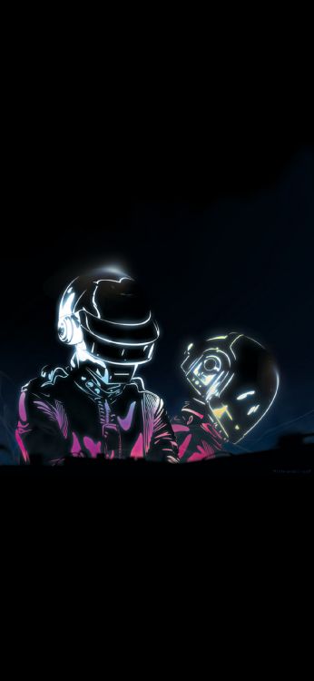 Conception Punk Idiote, Daft Punk, Amour Numérique, L'éclairage Automobile, Art. Wallpaper in 1125x2436 Resolution