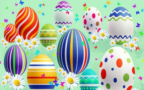 Image easter egg, Easter, pattern, vector graphics, hot air balloon