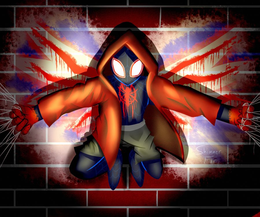 blue and red spider man illustration