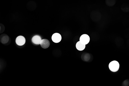 Image white and black bokeh lights