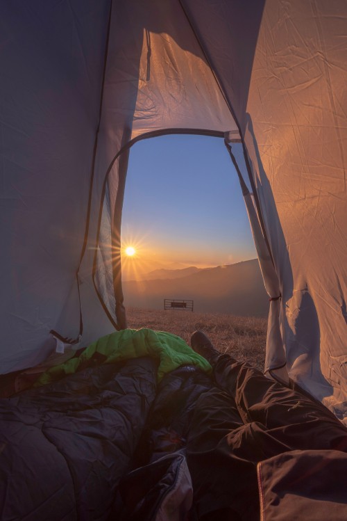 Image tent, camping, morning, room, sunlight