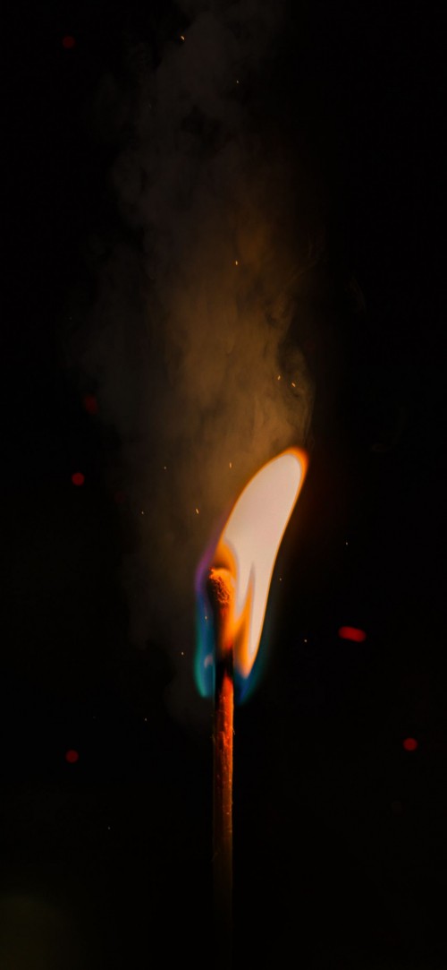 Image flame, light, darkness, science, physics