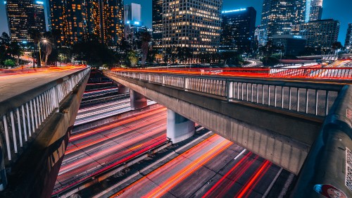 Image time lapse photography of city lights during night time