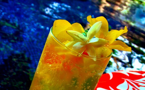 Image clear drinking glass with orange juice