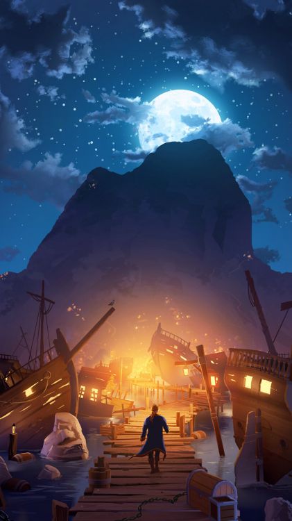 Affeninselplakat, Das Geheimnis Der Affeninsel, Monkey Island 2 LeChucks Rache, Der Fluch Der Affeninsel, Guybrush Threepwood. Wallpaper in 1080x1920 Resolution