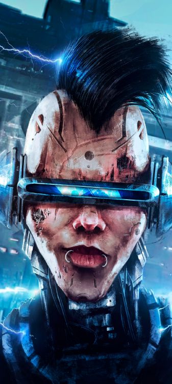 Horror, Apples, Animation, Graphics, Fiction. Wallpaper in 1080x2400 Resolution