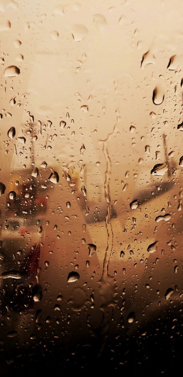 Image water droplets on glass window