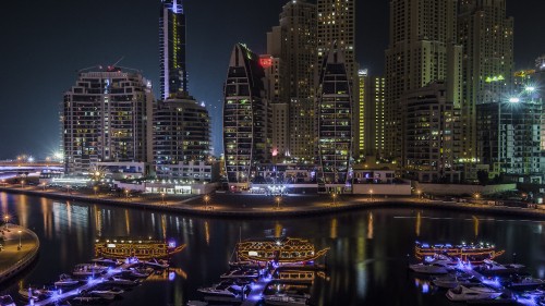 Image city skyline during night time