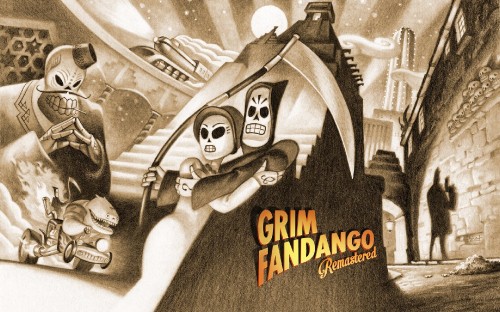 Image grim fandango, adventure game, illustration, poster, peter mcconnell