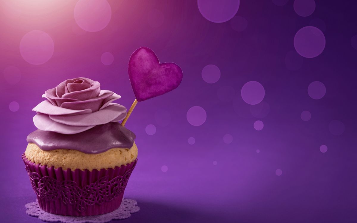 Cupcake, Kuchen, Purpur, Sahnehäubchen, Veilchen. Wallpaper in 2560x1600 Resolution