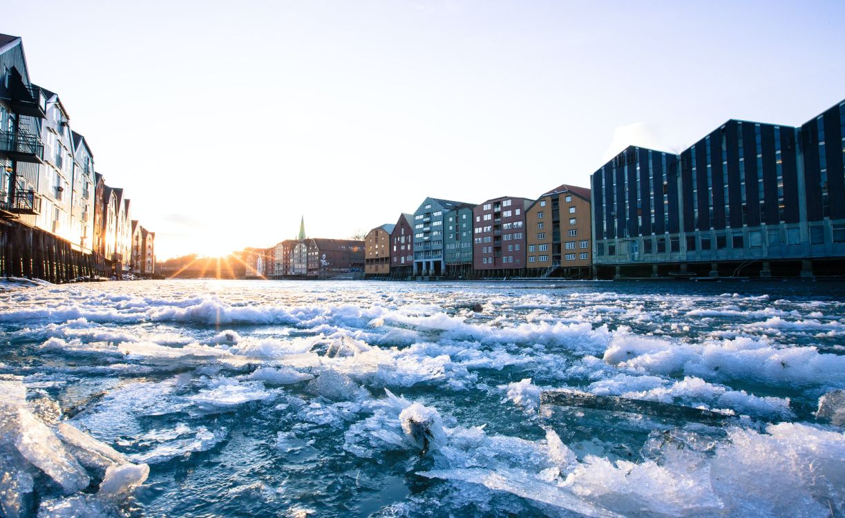 Trondheim, Ekseth Extranjero, Agua, Edificio, Azure. Wallpaper in 5388x3302 Resolution