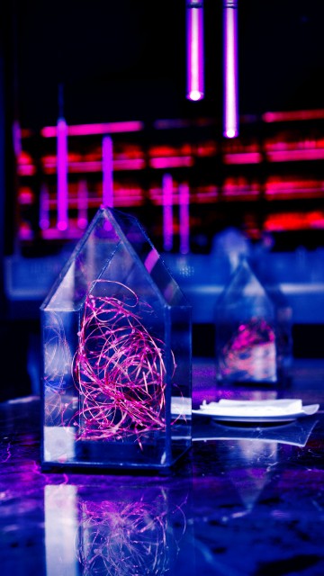 Image clear glass container on table