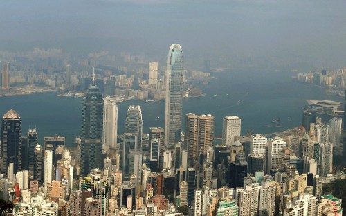 Image aerial view of city buildings during daytime