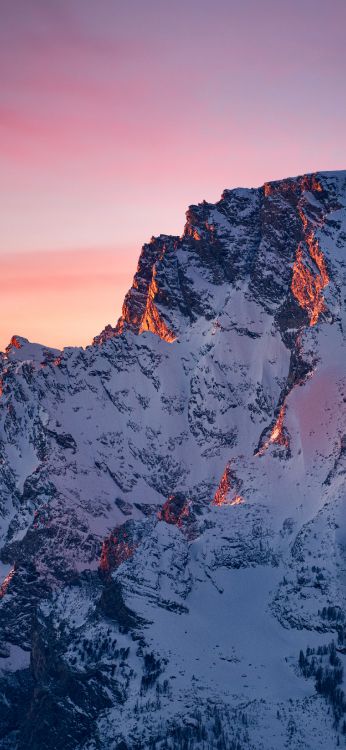 Amanecer Kanchenjunga, Lo-fibeatz, Ambiente, Montaña, Paisaje Natural. Wallpaper in 1800x3900 Resolution