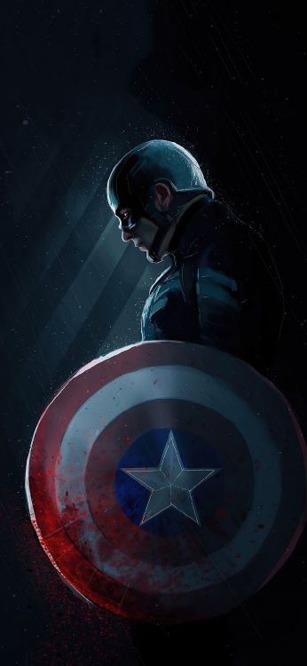 Captain America, Marvel Comics, Le Capitaine Amériques Bouclier, Superhero, Bouclier. Wallpaper in 1080x2340 Resolution