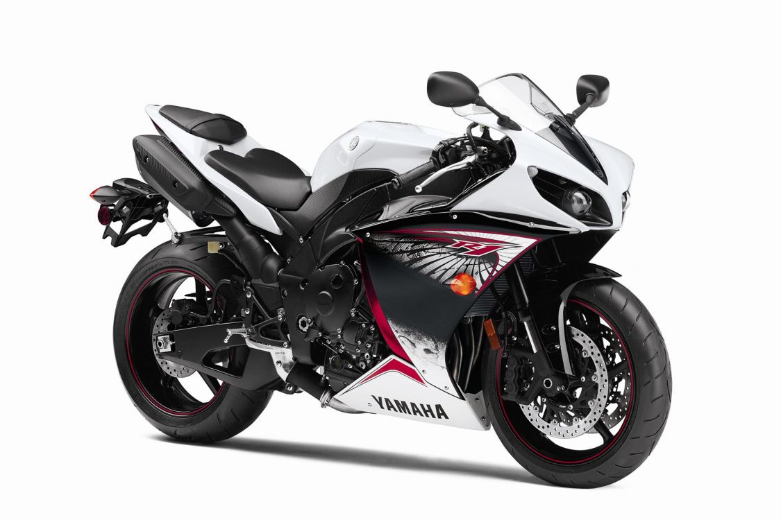 white and black sports bike