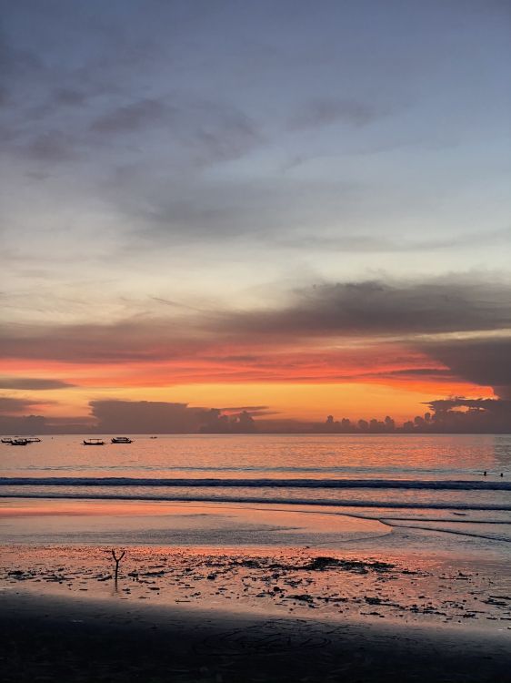 地平线, 大海, 日落, 流体, 液体 壁纸 1536x2048 允许