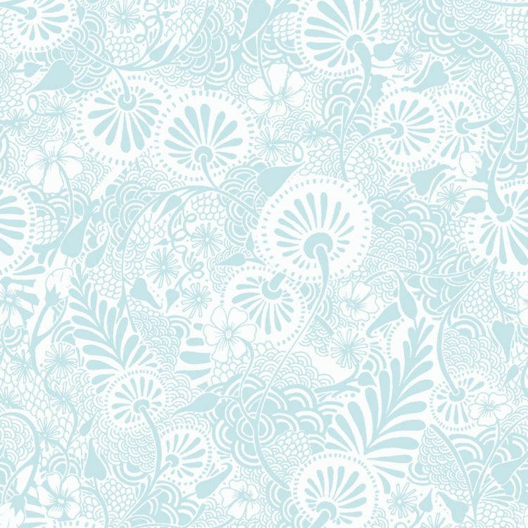 Schwarz-weißes Florales Textil. Wallpaper in 2048x2048 Resolution