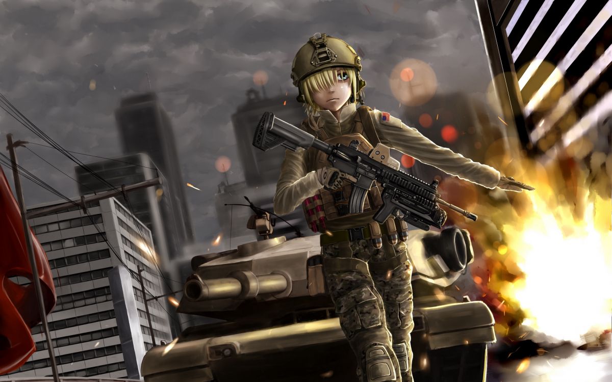 anime, soldier, pc game, military, military organization