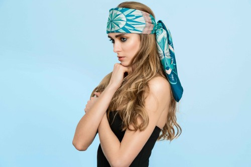 Image headpiece, blue, headgear, hairstyle, beauty