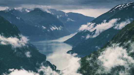Image mountainous landforms, mountain, highland, cloud, mountain range