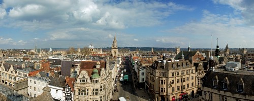 Image aerial view of city buildings during daytime