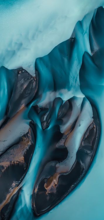 Wasser, Azure, Blau, Flüssigkeit, Kunstfarbe. Wallpaper in 1422x3000 Resolution