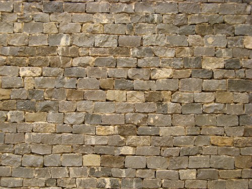 Image brown and gray brick wall