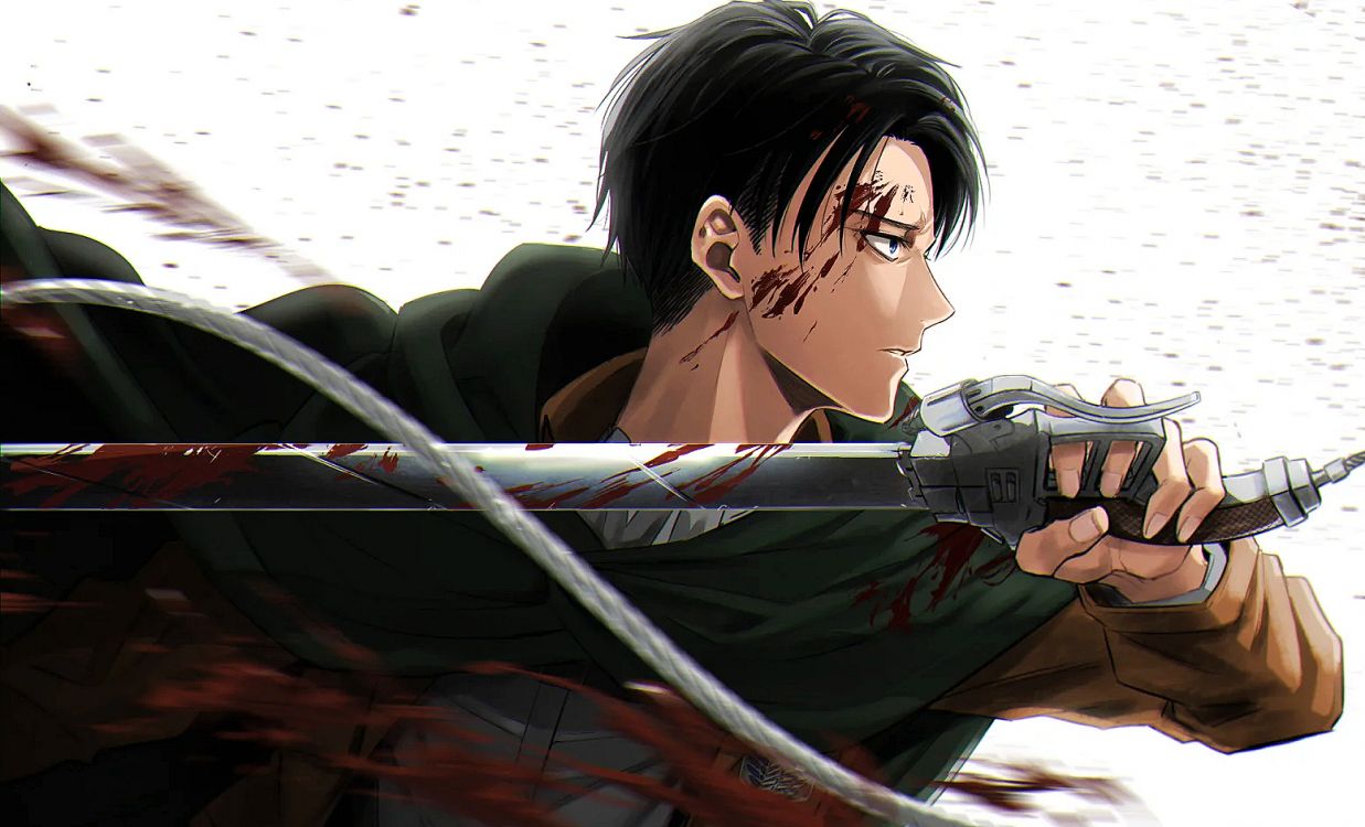 Anime, Levi Ackerman, Angriff Auf Titan, Mikasa Ackerman, Armin Arlert. Wallpaper in 1554x942 Resolution