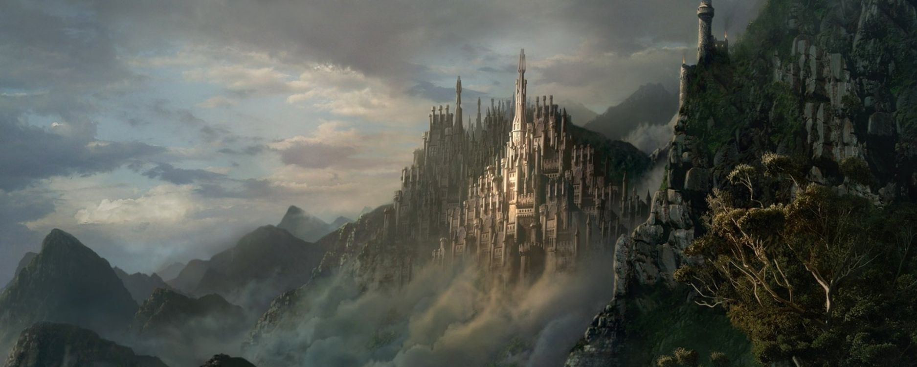 Vue Aérienne Des Bâtiments de la Ville Sur la Montagne Pendant la Journée. Wallpaper in 2560x1024 Resolution