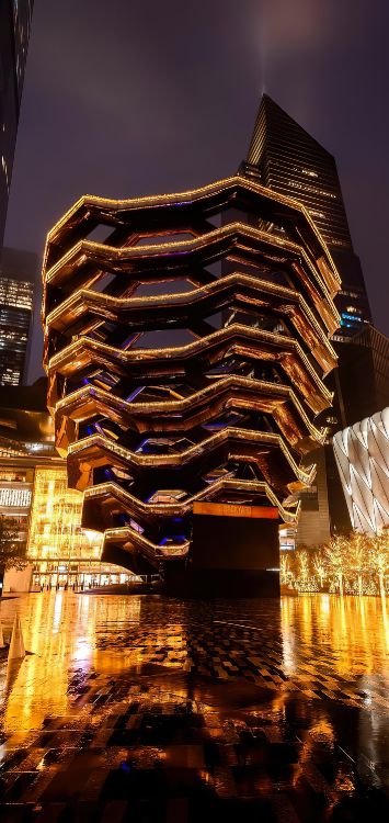 Reflexion, Sehenswürdigkeit, Gebäude, Wolkenkratzer, Tower Block. Wallpaper in 1422x3000 Resolution