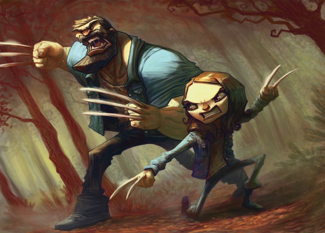 Arte de Logan, Wolverine, X-23, Arte, Arte Digital. Wallpaper in 3128x2249 Resolution